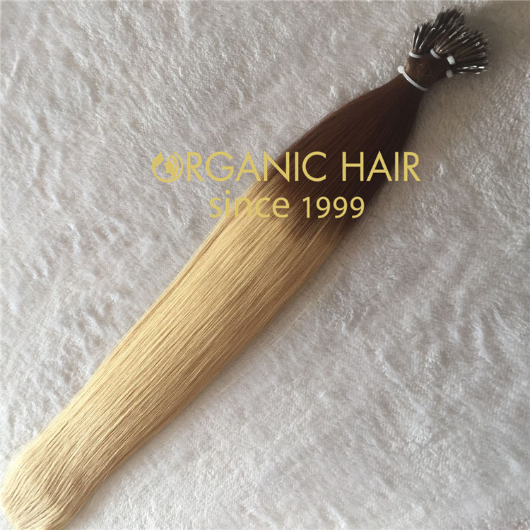 100% remy human hair extensions nano ring  C32